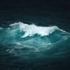 Fototapeta na wymiar dark ocean wave background