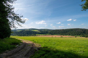 summer landscape near Bouzov castle