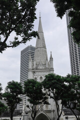 Obraz na płótnie Canvas Singapore - January 2020 : St. Andrew's Cathedral