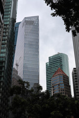 Fototapeta na wymiar Singapore - January 20 2020 : streets, modern architecture of Singapore city