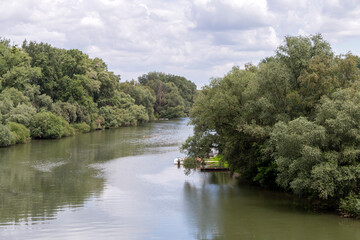 Fototapeta premium Rver Bodrog at Sarospatak, Hungary