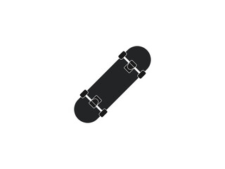 Board, skateboard icon. Vector illustration, flat design.