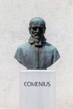 Statue of John Amos Comenius at the Karoly Eszterhazy University Comenius Campus in Sarospatak