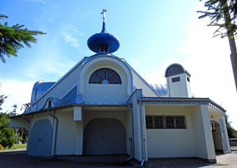Orthodox church consecrated in 1993, dedicated to the Holy Euphrosis of Poland in the city of Białystok in Podlasie, Poland