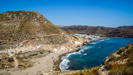 Fototapeta na wymiar Cabo de Gata-Níjar Natural Park in the southeastern corner of Spain is Andalusia's largest coastal protected area.