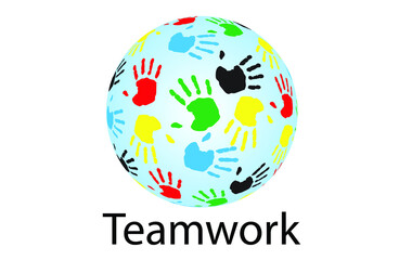Teamwork Concept logo.Teamwork background vector