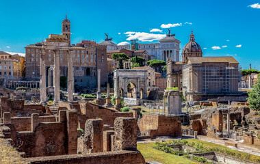 Ruínas do Forum romano, Roma, Itália
