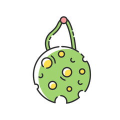 Eco sponge RGB color icon. Sustainable lifestyle, zero waste. Responsible consumption, reusable household product. Kitchen, bath sponge isolated vector illustration