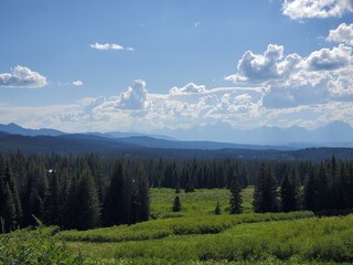 Landscape in the Tetons Valley in Wyoming