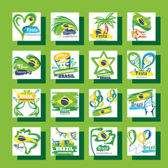 bundle of brazil independence day icons