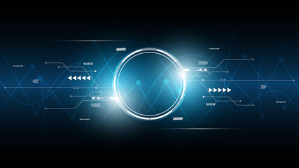 Abstract technology background, Illustration,Hi-tech communication concept innovation background,science and technology digital blue background
