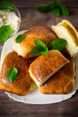 sweet homemade baked cakes with cottage cheese