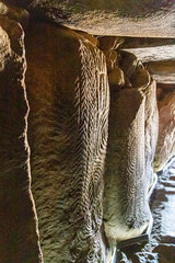 interior room of the cairn of Gavrinis