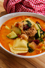 Ravioli Sausage Minestrone Soup