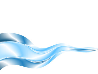 Smooth Liquid Blue 3D Wave. Abstract vector wave. eps 10