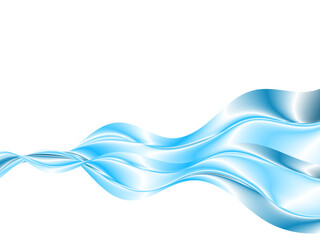 Smooth liquid blue 3d wave. Trendy Illustration EPS10 Vector. Web design. eps 10