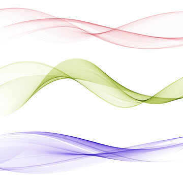 Set of colored abstract vector waves. background picture. eps 10 © Kateryna