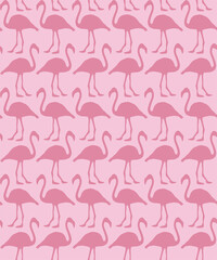 Seamless repeating pattern of flamingos