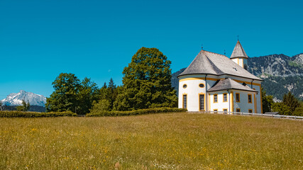 The famous Mariä Heimsuchung sanctuary, Ettenberg, Berchtesgaden, Bavaria, Germany