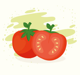 healthy food concept, fresh tomatoes