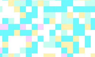 Abstract square pixel mosaic colorful background geometric seamless pattern in pastel colors. 8 bit
