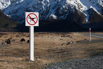 No fly drone zone sign