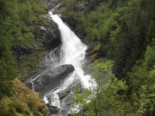 waterfall in the mountains