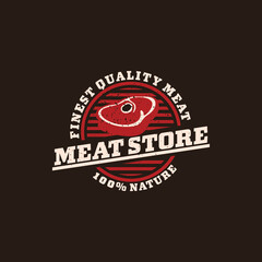 Fresh meat logo badge concept