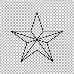 Obraz premium Star icon isolated on transparent background. Vector illustration