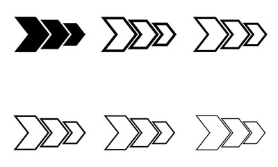 black next arrow icons vector concept with white background