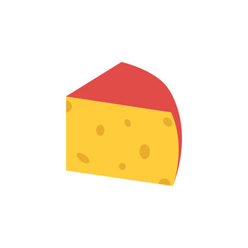 gauda cheese colored icon. Signs and symbols can be used for web, logo, mobile app, UI, UX