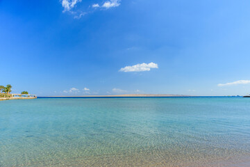 Panoramic view on a Red sea. Summer vacation