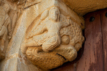 man-eating monster, Church of Santiago de Agüero, Agüero, Huesca, Spain