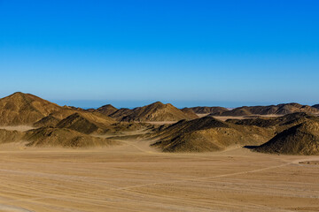 Mountains in arabian desert not far from the Hurghada city, Egypt