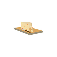 rissian cheese colored icon. Signs and symbols can be used for web, logo, mobile app, UI, UX