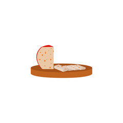 lambart cheese colored icon. Signs and symbols can be used for web, logo, mobile app, UI, UX