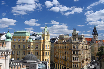 Old buildings in Jewish quarter Prague