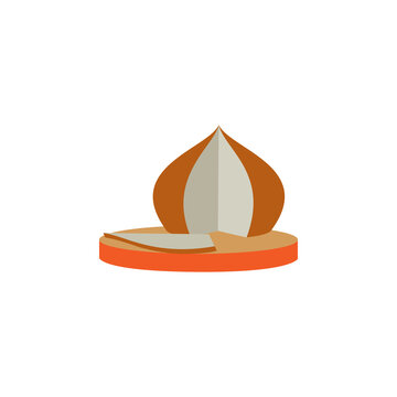 tetilla cheese colored icon. Signs and symbols can be used for web, logo, mobile app, UI, UX