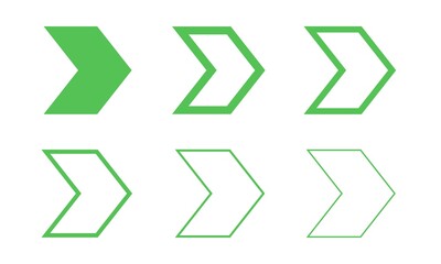 green next arrow icons vector concept with white background