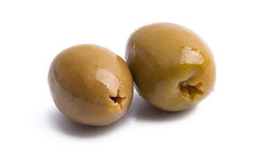 stuffed olives isolated
