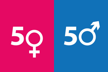 female and male icon symbol equal rights concept vector illustration EPS10
