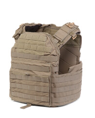 Military Desert Bulletproof Vest Turned To Side