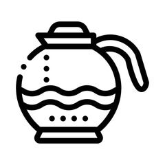 coffee pot icon vector. coffee pot sign. isolated contour symbol illustration