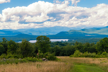 Conway Lake and Mount Washington from a pasture