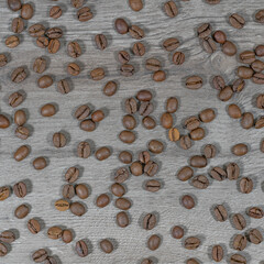 Fototapeta na wymiar Grains of coffee. Photo for the background on the theme of coffee.