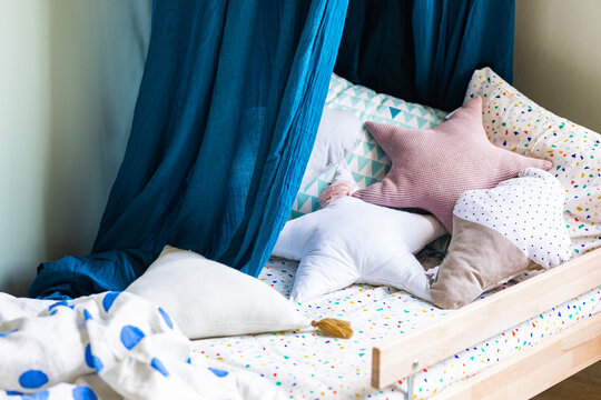 Cute Pillows on Cild's Bed