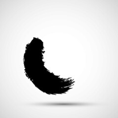 Texture Background. Circle Brush Stroke . Grunge wave vector Shape . 