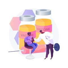 Vaccination of preteens and teens abstract concept vector illustration. Older children immunization, vaccination of teens and preteens, prevent kids from infectious diseasess abstract metaphor.