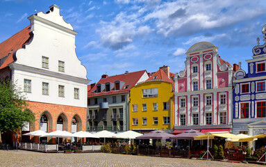 Altstadt Alter Markt Stettin Polen - obrazy, fototapety, plakaty