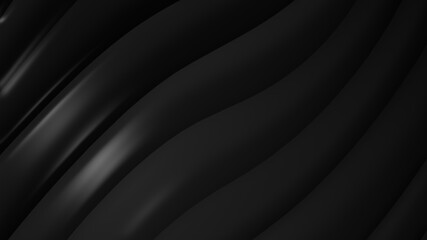 Black gray gradient geometric abstract background. Elegant curved lines and shape with color graphic design. 3d Rendering...